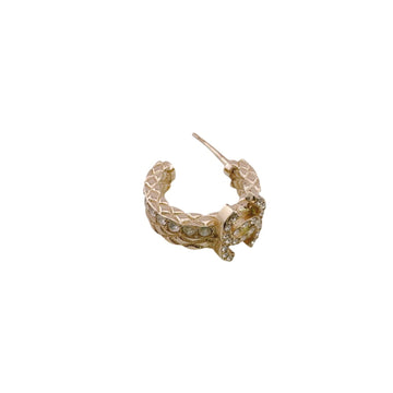 Chanel Cc Logo Earrings Silver-Tone