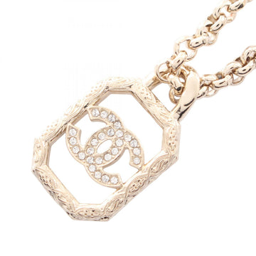 Chanel Cc Logo Pendant Necklace Metal