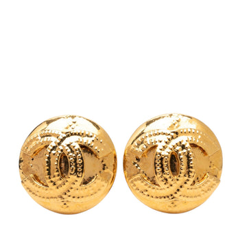 Chanel Cc Logo Clip-On Earrings Metal