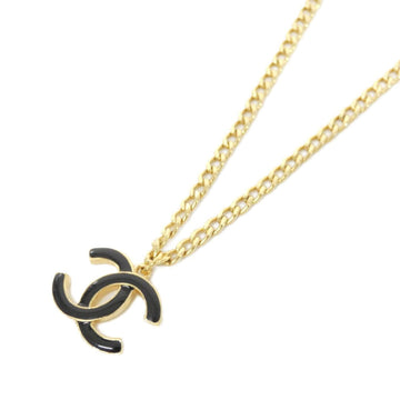 Chanel Pendant Necklace Black And Gold