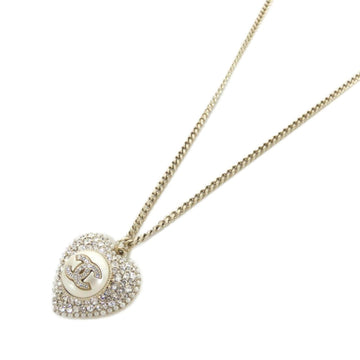 Chanel Pendant Necklace Metal With Pearl