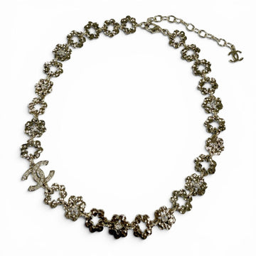 Chanel Cc Logo Flower Pendant Necklace