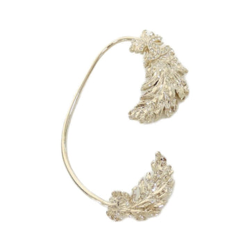 Chanel Ear Cuff Earrings Clear And Gold