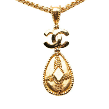Chanel Cc Logo Chain Pendant Necklace
