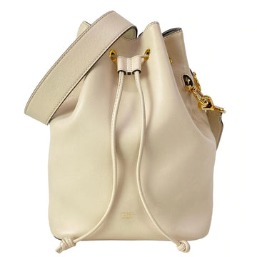 Fendi Montresor Beige Leather Shoulder