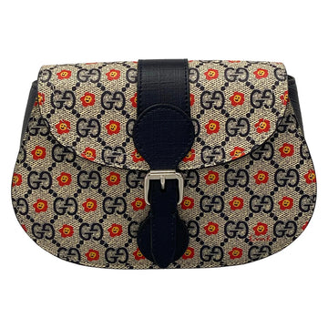 Gucci Gg Supreme Navy Red Yellow Leather