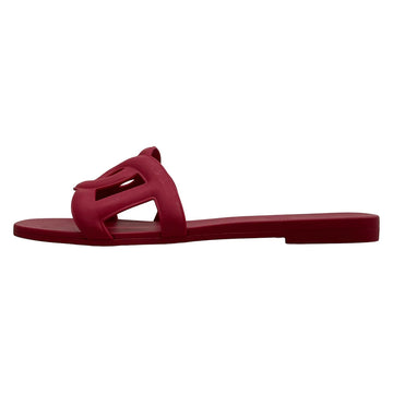 Hermes Aloha Bordeaux Rubber Women's