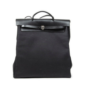 Hermes Herbag Toile And Leather Mm