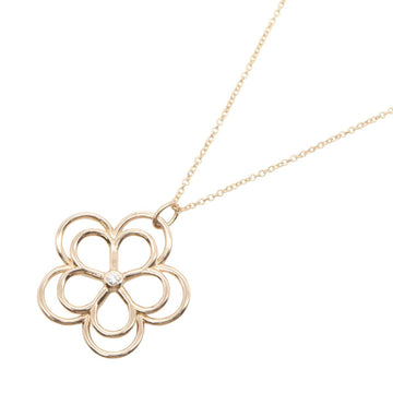 Tiffany＆Co Open Flower Diamond Necklace