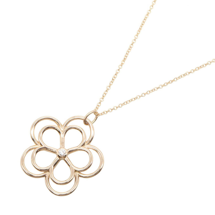 Tiffany＆Co Open Flower Diamond Necklace
