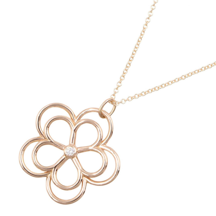 Tiffany＆Co Open Flower Diamond Necklace