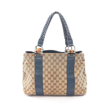 Gucci Bamboo Gg Canvas Hand Tote Bag