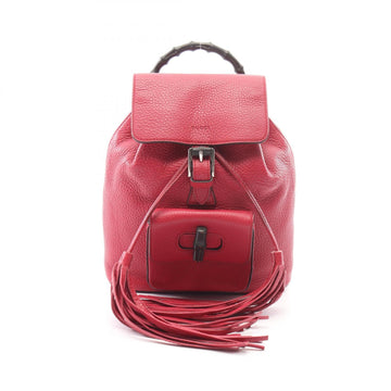 Gucci Bamboo Rucksack Backpack Leather