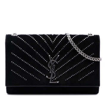 Saint Laurent Suede Crystal Kate