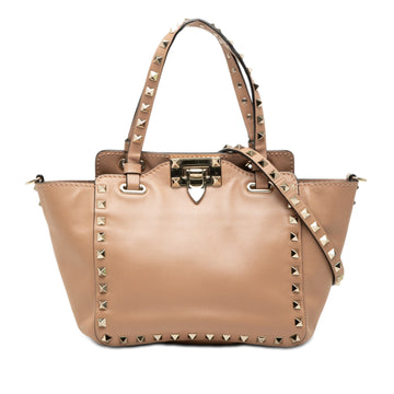 Valentino Mini Leather Rockstud Trapeze
