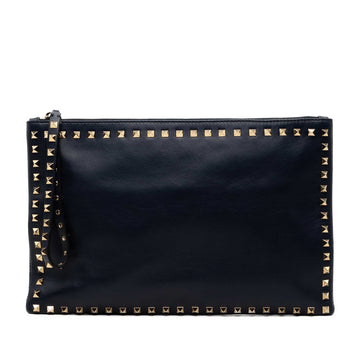 Valentino Leather Rockstud Clutch Pre-