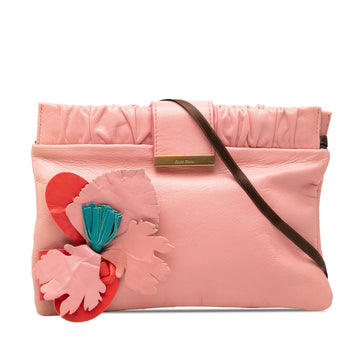 Miu Lambskin Flower Applique