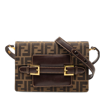 Fendi Zucca Canvas Shoulder Bag Pre-