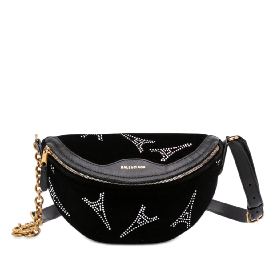 Balenciaga Velvet Crystal Embellished