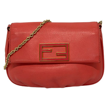 Fendi Fendista Pink Leather Shoulder Bag