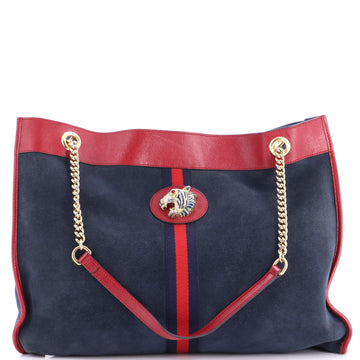 Gucci Rajah Chain Tote Suede Large