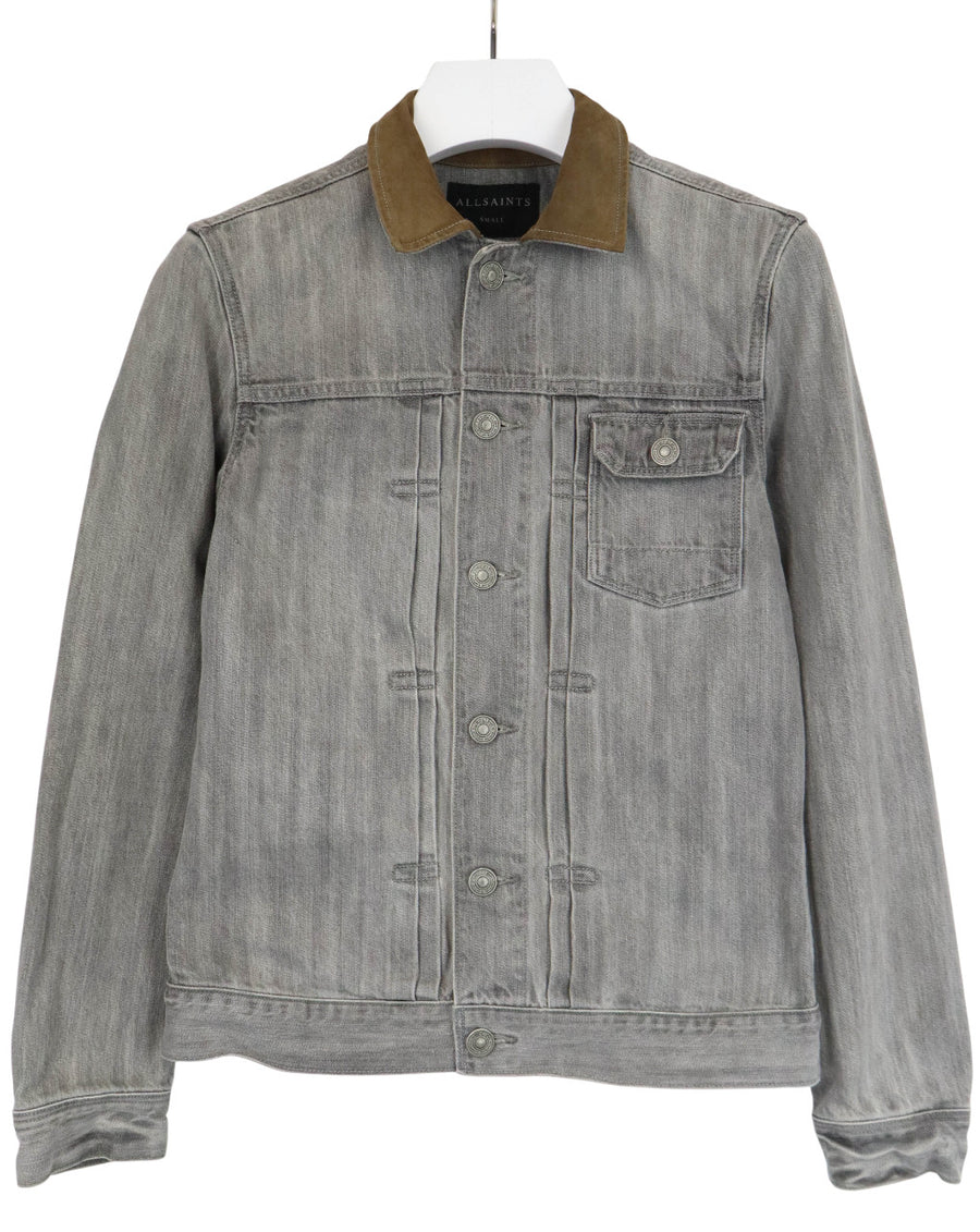 Allsaints Jacket Men's Small Grey Denim