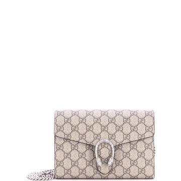 Gucci Dionysus Chain Wallet Gg Coated