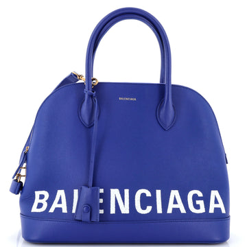 Balenciaga Logo Ville Bag Leather Medium