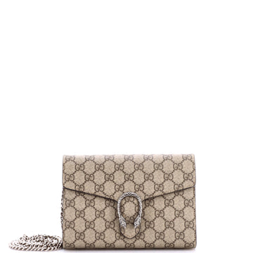 Gucci Dionysus Chain Wallet Gg Coated