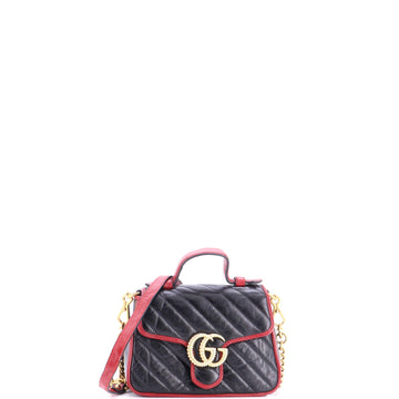 Gucci Gg Marmont Top Handle Flap Bag