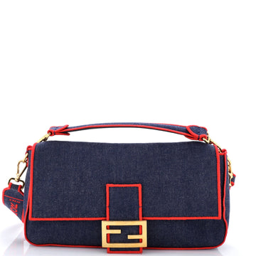 Fendi Baguette Nm Bag Denim Large