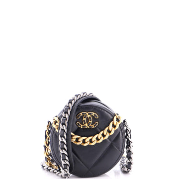 Chanel 19 Round Clutch With Chain