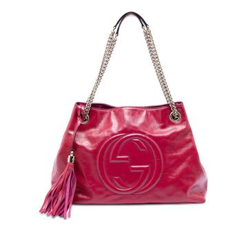 Gucci Medium Patent Soho Chain Tote Pre-