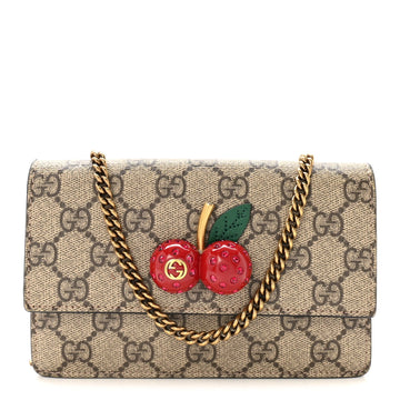 Gucci Gg Supreme Mini Cherry Chain Bag