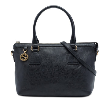 Gucci Dollar Calfskin Gg Charm Satchel