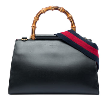 Gucci Small Calfskin Bamboo Web Nymphaea