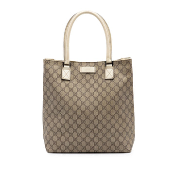 Gucci Gg Supreme Tote Pre-Loved White