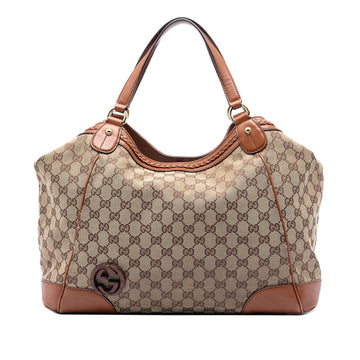 Gucci Medium Gg Canvas Brick Lane Tote