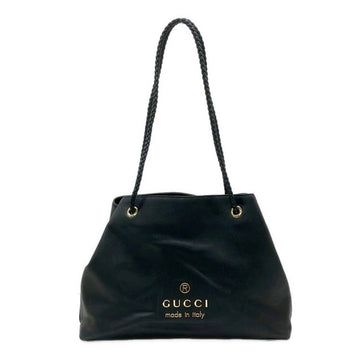 Gucci Black Leather Tote Bag