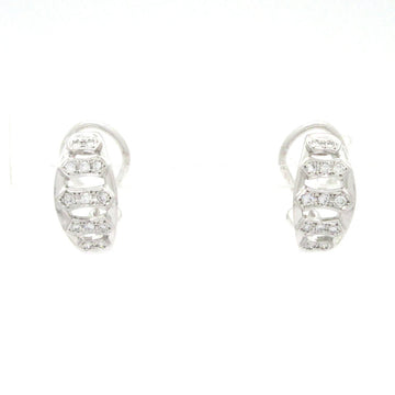 Mikimoto 18K White Gold Diamond Clip On