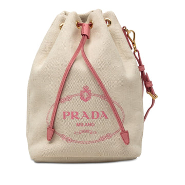 Prada Canvas Canapa Logo Drawstring