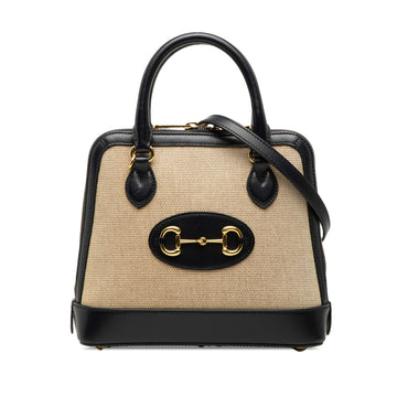 Gucci Small Canvas Horsebit Satchel Pre-