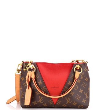 Louis Vuitton V Tote Canvas And Leather