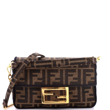 Fendi Baguette Nm Bag Zucca Canvas Mini