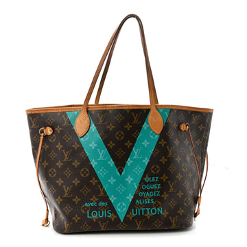 Louis Vuitton V Neverfull Mm Turquoise