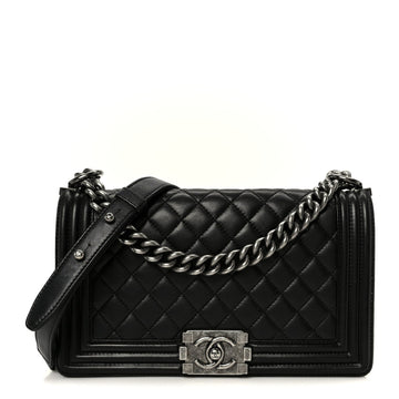 Chanel Lambskin Quilted Medium Boy Flap