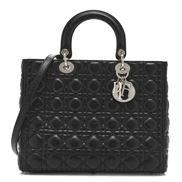 Christian Dior Lambskin Cannage Large