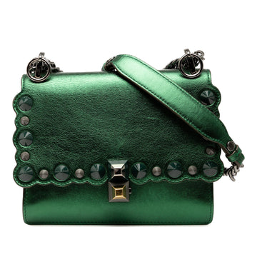 Fendi Small Leather Scalloped Kan I