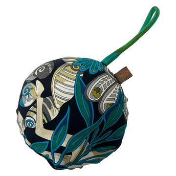 Hermes Petit H Black Green Multi Silk