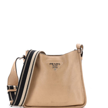 Prada Logo Strap Crossbody Bag Vitello
